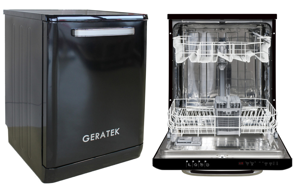 Geratek GS6200B szépséghibás fekete 12 terítékes retro mosogatógép