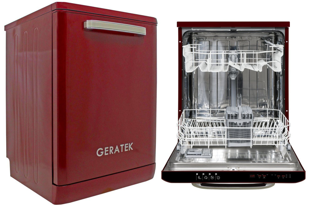 Geratek GS6200WR szépséghibás bordó színű 12 terítékes retro mosogatógép